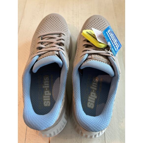 Skechers Slip-ins: GO WALK Now - Khloe Taupe / Blue Womens Size 8.5 NWT - Picture 5 of 7